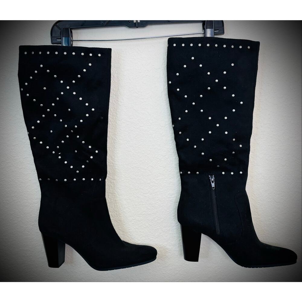 A.N.A. Faux Suede Studded Knee-High Boots, Women's Size 7.5M